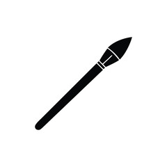 A black and white icon of a makeup brush.