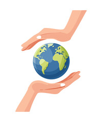 Hands Protecting Our Fragile Planet Earth