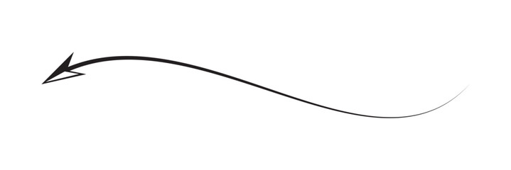 Long Black Arrow, Pointer for Indicating Direction.