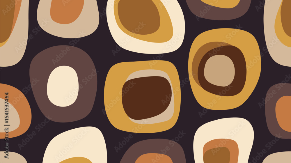 Poster abstract shapes arrange retro backdrop seamless modern texture