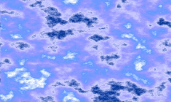 A dreamy abstract cloud-like texture combining lavender, deep blue, and soft white tones. The design has a cosmic, foggy atmosphere, suitable for fantasy themes, digital backgrounds