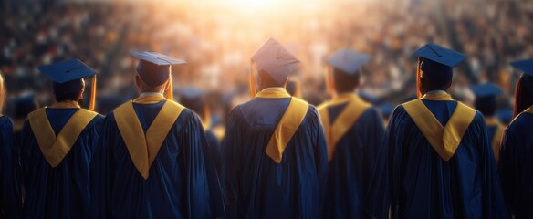 The graduates rejoice in their academic achievements during a memorable graduation ceremony.