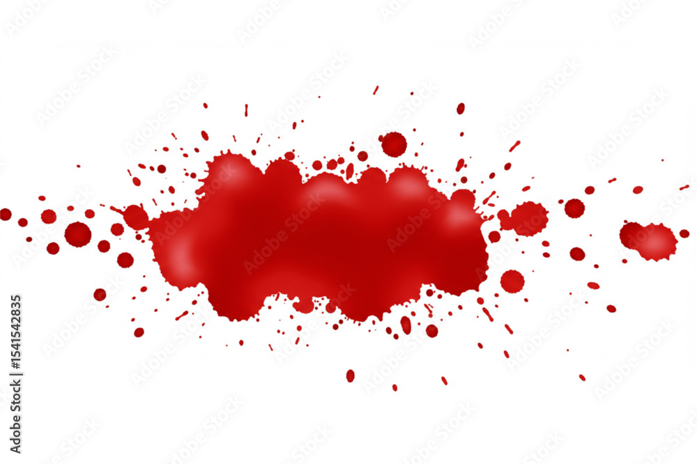 Poster red ink splashes design element perfect for branding logos and artistic projects