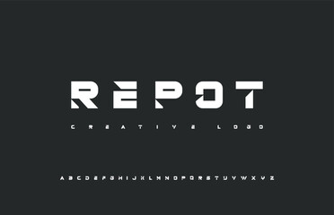 REPOT – Bold Minimal Tech Display Font | Modern Typography for Logos & Headlines
