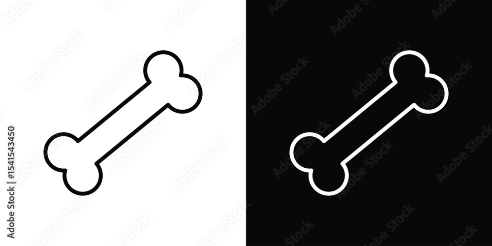Poster bone icon design. simple stroke line vector icon set