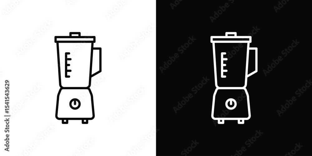 Poster blender icon design. simple stroke line vector icon set