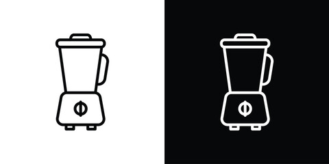 Blender icon design. simple stroke line vector icon set
