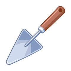 Silver Trowel with Classic Brown Handle