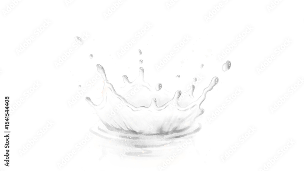 Poster realistic water splash crown vector - dynamic liquid drop effect with transparent background for bev