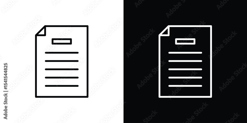Poster assignment icon design. simple stroke line vector icon set