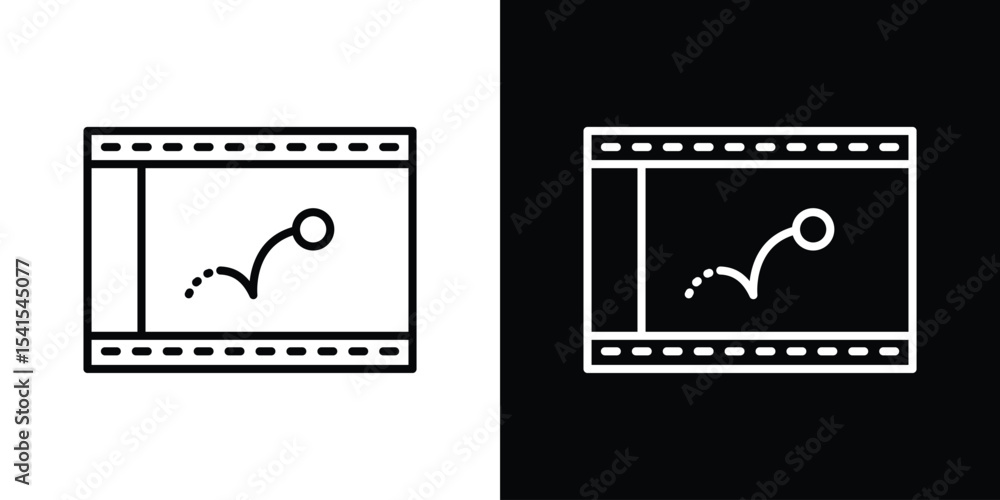 Aufkleber animated icon design. simple stroke line vector icon set
