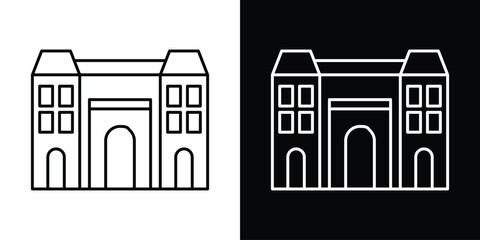 Amsterdam icon design. simple stroke line vector icon set