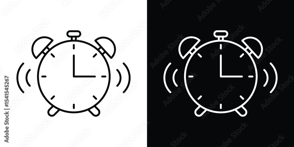 Aufkleber alarm clock icon design. simple stroke line vector icon set
