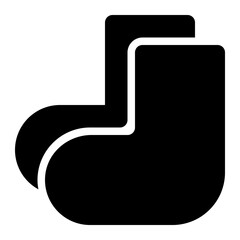 socks black glyph icon