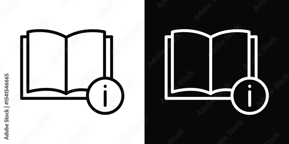 Poster user guide icon design. simple stroke line vector icon set