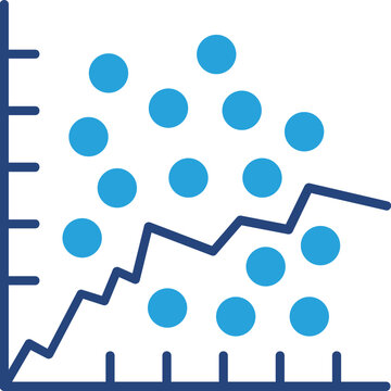 Scatter Graph Vector Icon Design