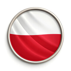 poland flag button or Badge 
