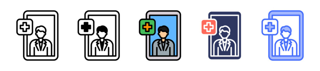 Online Consultation line icon