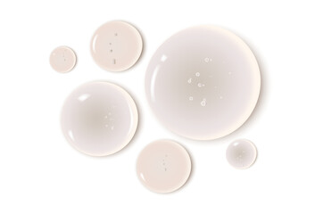 Serum with ceramides skin care drops smear realistic vector illustration. Beauty treatment texture macro