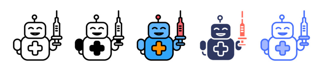 Medical Ai line icon
