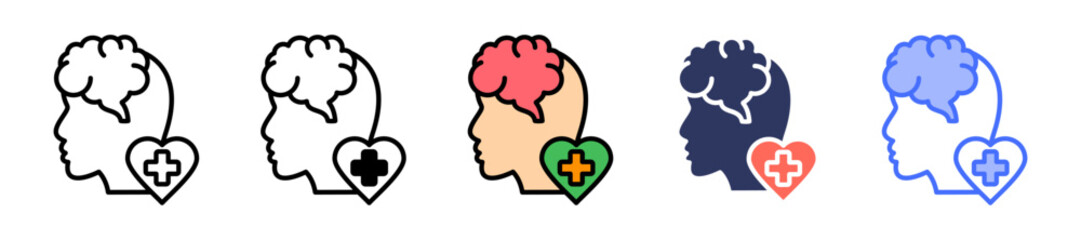 Mental Health line icon
