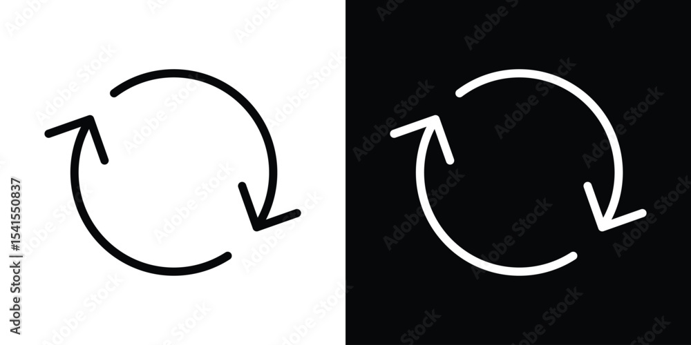 Aufkleber repeat icon design. simple stroke line vector icon set