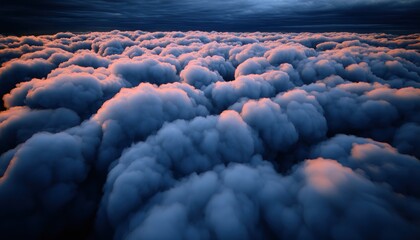 Vast cloud sea at sunset