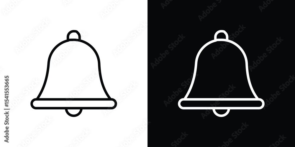 Poster notification icon design. simple stroke line vector icon set