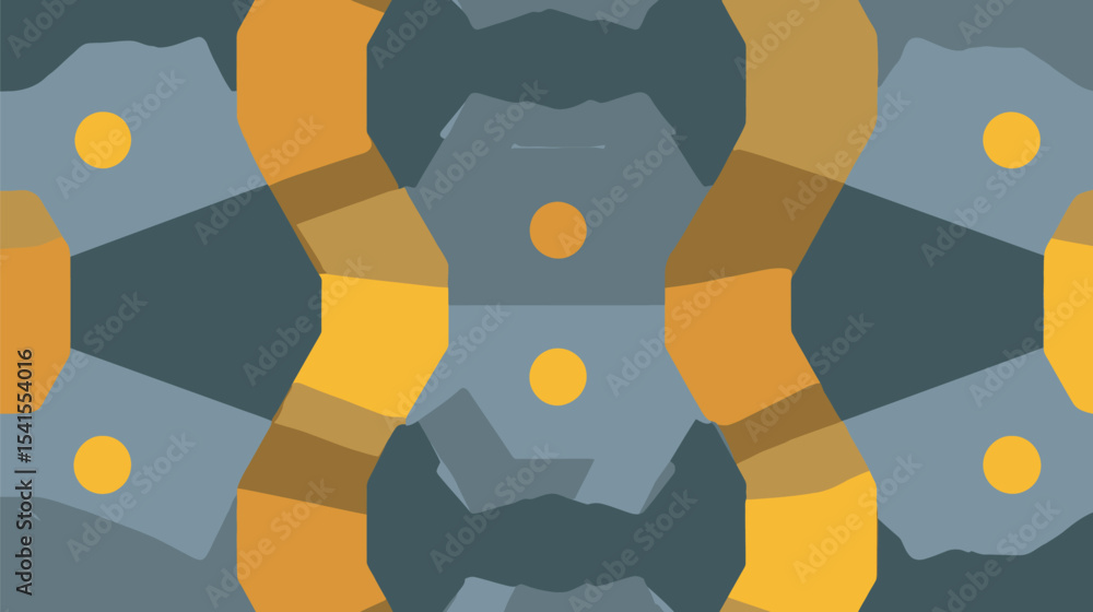 Aufkleber abstract shapes create pattern mirroring symmetrical graphic artwork indoors