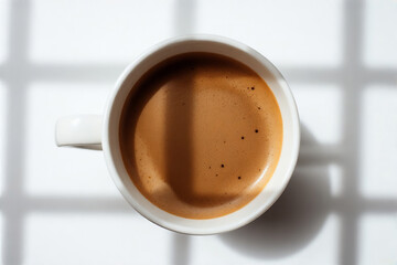 cup of coffee top view