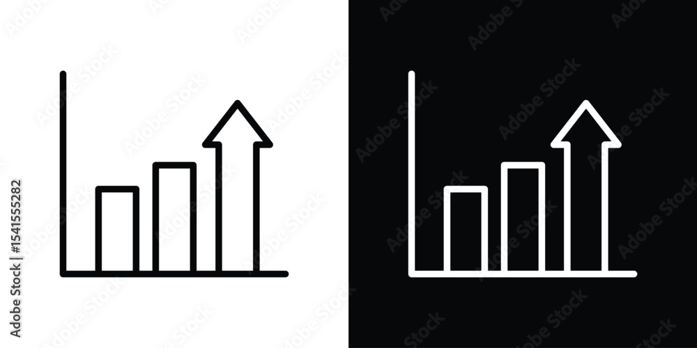 Poster lightning icon design. simple stroke line vector icon set