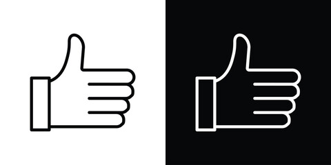 Like icon design. simple stroke line vector icon set