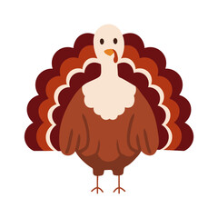 Thanksgiving Turkey in Cartoon Style