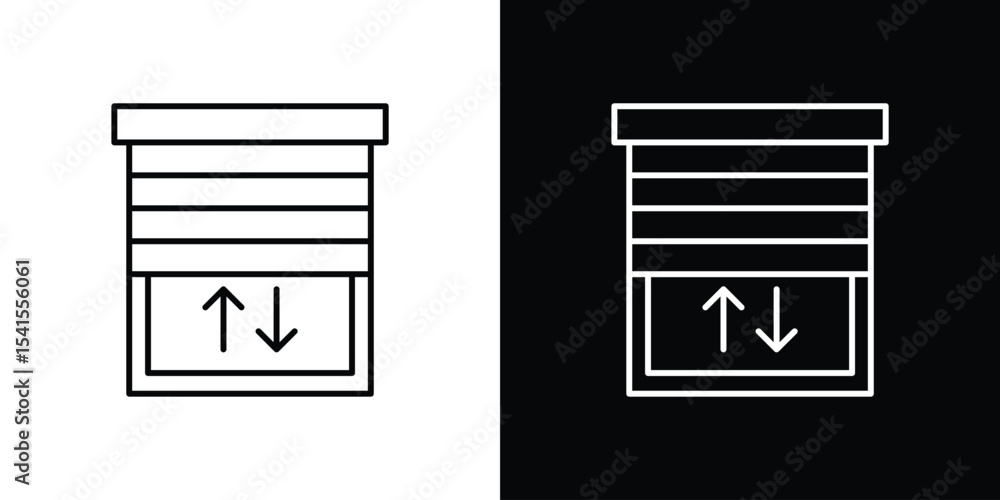Poster Jalousie icon design. simple stroke line vector icon set
