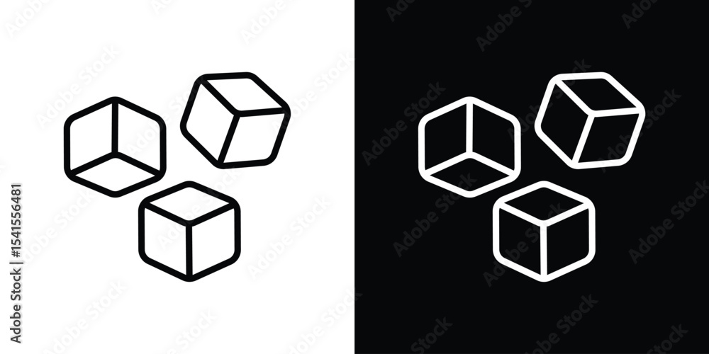 Aufkleber ice icon design. simple stroke line vector icon set
