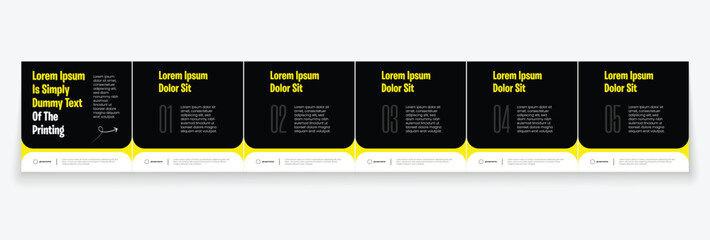 Instagram carousel template layout design for five tips sharing on social media. Linkedin carousel banner design vector template © Mina Market