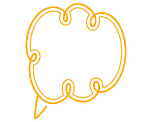 シンプルな二重線の吹き出し　雲形