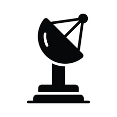 Get this glyph icon of parabolic dish antenna