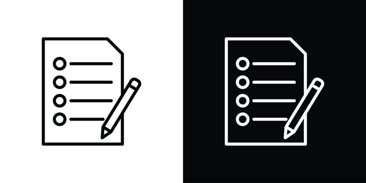 Feedback form icon design. simple stroke line vector icon set