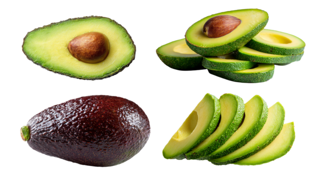 Avocado png isolated image fresh avocados transparent background food clipart vibrant display nature concept