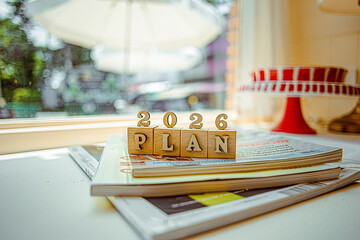 Business growth goals for 2026. Business strategies and budget planning for the new year 2026. Word...
