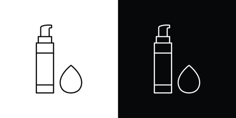 Concealer icon design. simple stroke line vector icon set