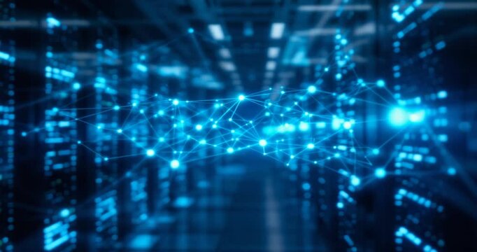 Retro Futuristic Data Stream A Glimpse into the Digital Age - Powered by Adobe