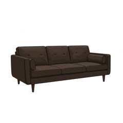 Obraz premium Elegant Brown Sofa Design Perfect for Home Decor Projects, Interior Design Websites, and Furniture Catalogs