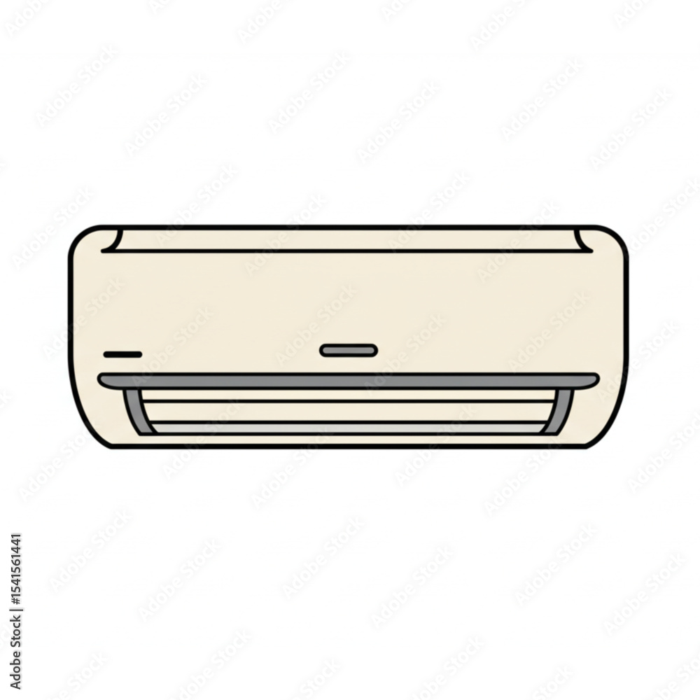 Poster stylish air conditioner design element perfect for home appliance logos branding and user interfaces
