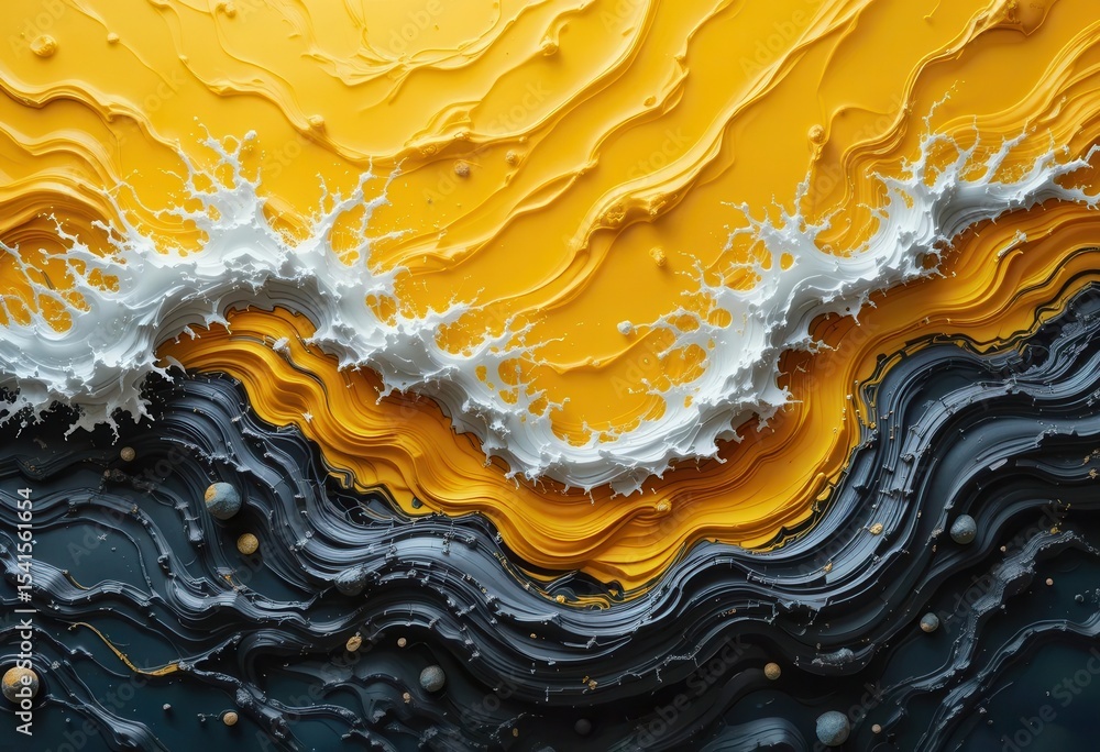 Poster colorful abstract background with wave patterns and textured paint