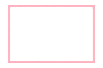 Square, rectangular shape, pink, collage rectangle made from paper, photo frame on transparent background.