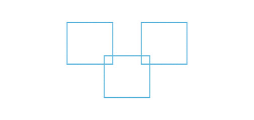 Square, rectangular shape, light blue, collage rectangle made from paper, photo frame on transparent background.