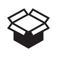 Open Box icon. simple thin line vector icon
