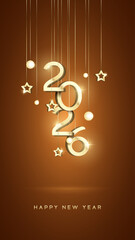 3D 2026 Happy new year letters banner, 2026 Happy new year vector art and illustration. 2026 Happy new year letters banner, Happy new year vector art and illustration. 